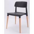 Chesterfield Leather CDPW1002-ZSFP-BK Mid Century Modern Side Chair - Black - 30 in. CH3446114